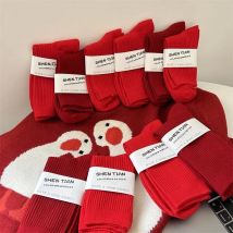 2 Paar rote Paarsocken für Männer und Frauen, 2025, Neujahr, Baumwollsocken, Festival, Bedeutung, Glück, Glückspaar, Socken, Geschenksocken, lässig