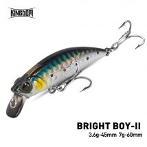 Kingdom Sinking Minnow Angelköder, 45 mm, 60 mm, weit werfender künstlicher harter Wobbler, Wobbler, schlanker Körper, harte Köder für Forellenbarsch