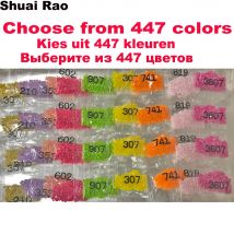 Großhandel DMC 447 Farben voller runder/quadratischer Bohrer Diamant Strass, Diamant Malerei Verkauf voller Stein Kristall Perlen Zubehör