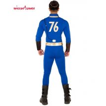Miccostumes Herren Soldat 76 Cosplay Kostüm Erwachsene Vault Overall Zweiteiliger Anzug Jacke Hose