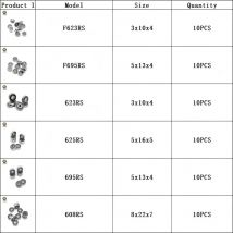 10 Stück F623 RS Lager für VORON 0 3x10x4 ABEC-7 Voron 3D Flanschlager F623-RS Kugellager F623RS 3D-Drucklager
