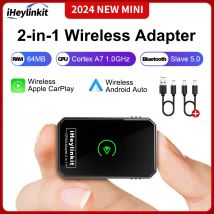iHeylinkit 2024 Mini Wireless CarPlay Android Auto Adapter Smart AI Box Dongle Plug & Play Bluetooth automatische Verbindung Auto