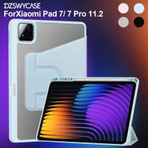 Custodia per Xiaomi Pad 7 / Pad 7 Pro [2024] 11,2 pollici, 360 ° Cover per tablet con rotazione, cover con portapenne e spegnimento/riattivazione automatica