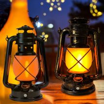 Retro-LED-Campingleuchte, USB wiederaufladbar, hängende Zeltleuchten, tragbare Pferdelaterne, 3 Beleuchtungsmodi für Schreibtischbeleuchtung im Freien
