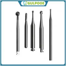 GULPOOE 1 Pcs Dental Tungsten Carbide Burs Low Speed Round RA Drill Latch Type Dentist Turbine 2.35 Mm Dentistry Tools RA1-RA8
