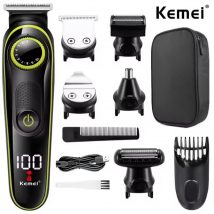 Kemei 696 Tagliacapelli elettrico Trimmer multifunzionale per uomo Rasoio elettrico per rasoio da uomo Naso 5 in 1 Trimmer professionale