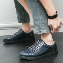 Lederschuhe, atmungsaktiv, 2024, neue Leder-Business-Sport-Freizeitschuhe, Trend alle Schnürschuhe, flache Herrenschuhe, 47, große Größe