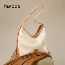ITAMOOD Lazy Hobo Tote Bag Neue Entspannung Große Kapazität Umhängetasche Leder Textur Pendler Umhängetasche Damen Tasche