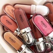 Kiko 3D Hydra Lip Gloss, Brillo Labial Hidratante, Resistente al Agua y de Larga Duración, Color Bronceado, Rosa, Malva Perlado