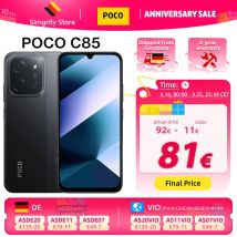 【Estreno mondiale】POCO C85 Versione globale Smartphone 128/256 GB Helio G81-Ultra Batteria da 6000 mAh Display da 6,9" Fotocamera da 50 MP 33 W NFC