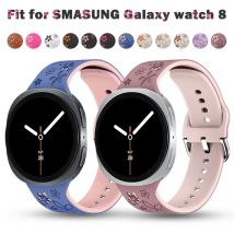 Cinturino in silicone con fiore bicolore inciso per Samsung Galaxy 8 40 44mm Cinturino di ricambio per Samsung Galaxy 8 Classic 46mm