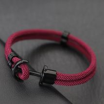Noter Einzigartiges Herren-Schnurarmband, Güteklasse A, 4 mm Seil, nautisches Ankerarmband, Pulseria Hombre, perfektes Geschenk für Ihn, Herren-Armbänder