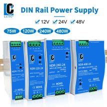 Alimentatore switching LCTC NDR-75W 120W 240W 480W Trasformatore di potenza industriale su guida DIN 12V 24V 48V AC/DC a uscita singola