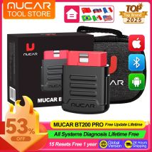 MUCAR BT200 PRO OBD2 Scanner Sistema completo Lettore di codici di errore per auto 15 Reset Strumenti di scansione diagnostica automatica Scanner Mucar Bluetooth