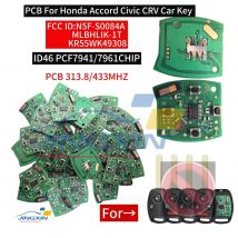 Jingxin PCB Für Honda Accord Civic CRV 4 Tasten ID46 PCF7941/7961 CHIP FCC ID: KR55WK48308/MLBHLIK-1T/N5F-S0084A Auto Schlüssel PCB