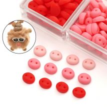 20 teile/los 9x8mm Rosa/Rot Doppel Loch Acryl Schwein Nase Für Die Herstellung Von Puppe Stofftiere Tier scrapbooking DIY Handwerk Zubehör