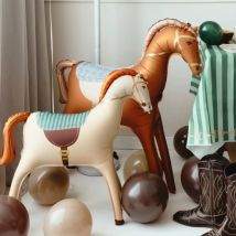 Cartoon three-dimensional standing noble horse balloon birthday party decoration ornament for the Year of the Horse Christmas de