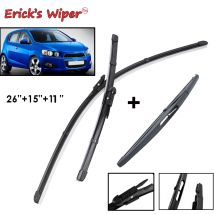 Zestaw piór wycieraczek przednich i tylnych Ericka do Chevrolet Sonic Aveo 2012-2022 Szczotki przeciwdeszczowe szyby przedniej 26 "+ 15" + 11"