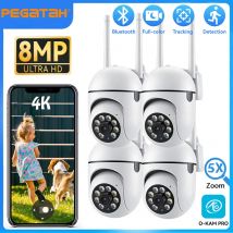 Cámaras de videovigilancia Wifi de 2,4G y 8MP, Monitor de protección de seguridad interior IP, Zoom 5,0X, alarma de seguimiento inalámbrica para el hogar, o-kam pro
