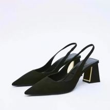 Mode Blockabsatz Pumps Frauen 2025, Sommer, spitze Zehen, Pumps, elegante Büro-Damen-High-Heels, bequeme Damensandalen