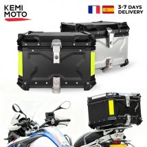 Aluminiowa skrzynia bagażowa motocyklowa z oparciem i unikalnym zamkiem zabezpieczającym, uniwersalna do CFMOTO, KAWASAKI, BMW R1200GS, Honda