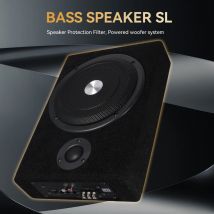 Subwoofer samochodowy Podofo 600W, 8 cali, aktywny, pod siedzenie, z wzmacniaczem, wysoka moc, wysoki dźwięk basowy, wyszczuplony wzmacniacz, głośnik do ciężarówki.