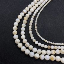 Natural Shell Round Beads 3-10mm Charming Mother Of Pearl Chinese Shell Fashion Jewelry DIY Necklace Earrings Bracelet Accessory