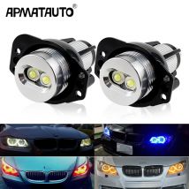 2 Stück CANbus 10 W LED Angel Eyes Markierungslampen für BMW E90 E91 3er 325i 328i 335i 2006–2008 fehlerfrei weiß/rot/gelb