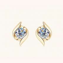 Neuheiten 2023 Trend Verkauf Original Silber Ohrring 925 Moissanit Ohrstecker D Farbe 5mm Twist Ohrstecker für Mädchen Geburtstag Edlen Schmuck