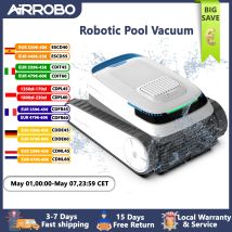 AIRROBO PC10 Robot Aspirapolvere per Piscine Interrate, Robot Pulitore per Piscine con Navigazione Intelligente, Pulitore per Piscine con Funzione di Arrampicata su Pareti, 120 Minuti di Autonomia