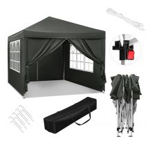 WOLTU Baldacchino pieghevole 3x3m Tenda da giardino Campeggio Pavillon Gazebo Protezione solare UV impermeabile con borsa per il trasporto Parasole Riparo