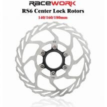 RACEWORK RS6 Center Lock Brake Disc Rotor Strong Heat Dissipation Floating 140mm 160mm 180mm For MTB Road Bike