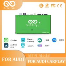 Sinairyu Wireless Apple CarPlay für Audi A1 A3 A4 A5 A6 A7 A8 Q2 Q3 Q5 Q7 S4 S5 MMI Auto Spielen Android Auto Spiegel Reverse Kamera