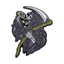 Ghost Black Sickle Enamel Pin Metal Badge Brooch Halloween Goth Jewelry Accessory Lapel Hat Shirt Friend Gift Wholesale