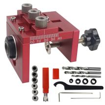 Kit di maschere per tasselli multifunzione per la lavorazione del legno Guida per trapano universale da 6/8/10mm Perforatrice per mobili per mobili Strumento per la casa