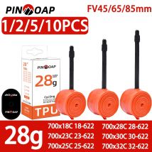 PINMOAP TPU Bicycle Inner Tube French Nozzle 28g Ultra Light Inner Tube Road Car Inner Tube 700x18/23/25/28/30/32C FV45/65/85mm
