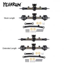 YEAHRUN Messinggewichte verlängert / Lagerlänge Vorder- und Hinterachse für Axial SCX24 Deadbolt Wrangler C10 Gladiator Bronco 1/24 RC Car