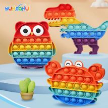 Rainbow Pop Push Bubblle Fidget Antystresowe zabawki dla dorosłych dzieci Specjalne potrzeby Zabawki