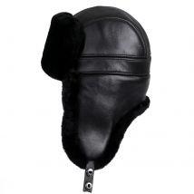 Luxus Herren Winter Pelz Trapper Hut Echtes Leder Shell Mit Lammfell Wolle Flieger Russische Uschanka Kappen Ohrenklappen Dicke Warme