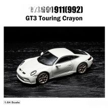 1:64, 911(992) GT3 Touring # 675, statisches Miniaturauto-Spielzeugmodell aus Druckgusslegierung, Geschenk zum Jungentag, Sammlungsdisplay-Ornament.