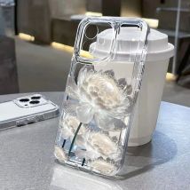 Blume stoßfeste Handyhülle für iPhone 16 Pro Max 13 15 14 11 12 16promax 15promax 14promax transparente Silikon Funda Cover