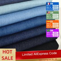 Dickes Denim-Gewebe für DIY, 100% Baumwolle, Jeans, Wasch tuch, Jacke, Hemden, Kleid, dünn, Patchwork, Quilten, Nähen, Sommer