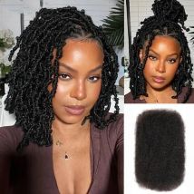 Lolely Dream Peruanisches, enges Afro-Kinky-Massenhaar, 100 % Echthaar für Dreadlocks, gedrehte Zopf-Haarverlängerung, natürliche schwarze Farbe