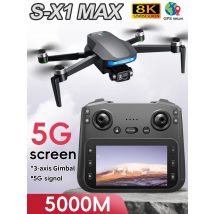 S-X1 MAX Drone 4K Professional HD Camera 3-axis gimbal 5G WIFI FPV Brushless Optical Flow Large Screen RC Quadcopter Drones Toys