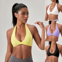 Sport-Yoga-BH für Damen, Neckholder mit stilvollem Rückendesign, sexy Gym-BH für Laufen, Fitness, Sport-BHs