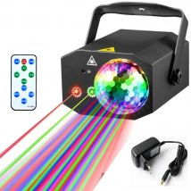 Luci per feste Dj Palla da discoteca Modello di luce Proiettore Suono attivato Danza Compleanno Bar Karaoke Decorazione di nozze di Natale