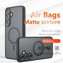 Luksusowe Matowe Magnetyczne Etui Kompatybilne z MagSafe do Samsunga S26 Ultra S25 Edge S24 FE S23 Plus A57 A37 A17 A56 A36 A55 A54 A35 A16