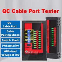 Et605 kabel anschluss tester kabel kopplung prüf schalter blitz poe polarität widerstehen spannung von 60v mit niedriger batterie anzeige