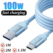 Cavo di ricarica rapida da 100 W da tipo C a USB A Cavo dati per iPhone Huawei Samsung Xiaomi OPPO Vivo Smartphone Ricarica rapida