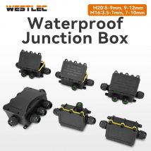 WESTLEC Wasserdichter Anschlusskasten, elektrischer Kabelstecker, IP68, wasserdichte Box für den Innen- und Außenbereich